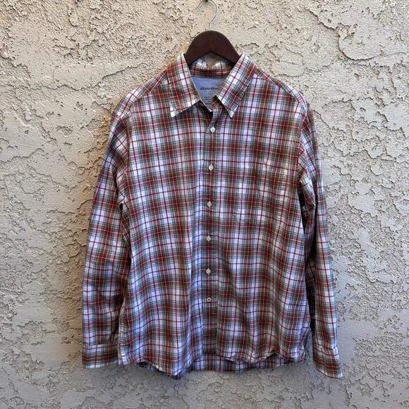 Eddie Bauer Plaid Button Down Shirt Size Mens Large - Picture 1 of 4